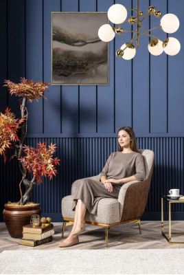 Sëtzfauteuil, Ouersëtz, Modern, Stoff, Wunnzëmmer, Polyester, Gro, Design, Sëtz.