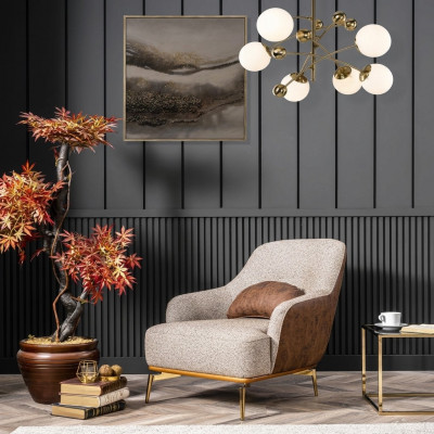 Sëtzfauteuil, Ouersëtz, Modern, Stoff, Wunnzëmmer, Polyester, Gro, Design, Sëtz.
