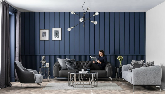 Sofagarnitur Komplett Couchgarnitur Sofa 431 Sëtz Stoff 3tlg Schwaarz