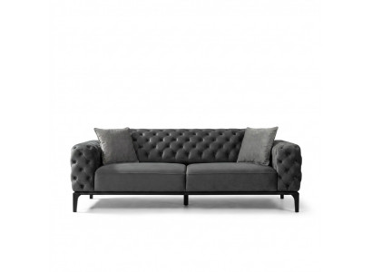 Canapé 3 Sëtzer Dräisëtzer Canapéen Stoff Gro Stot Chesterfield Nei