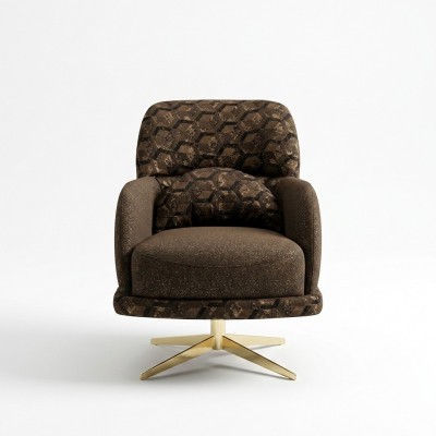 Fautëil Ouerfautëil Cocktailstull Stoft Wunnzëmmer Polyester Braun
