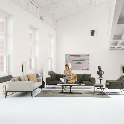 Modern Sofagarnitur Drasëtzer Zweesëtzer Fauteuil Komplette Set Couchgarnitur