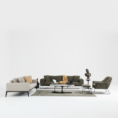 Modern Sofagarnitur Drasëtzer Zweesëtzer Fauteuil Komplette Set Couchgarnitur