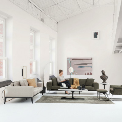 Modern Couchgarnitur Luxus Stillen Dräisëtzer Sesel Komplett Set Gro.