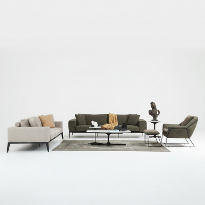 Modern Couchgarnitur Luxus Stillen Dräisëtzer Sesel Komplett Set Gro.