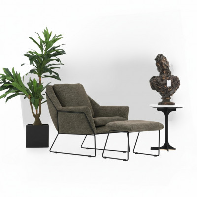 Moderner grénge Sëtz Cocktailsessel Ouresessel Wunnzëmmermiwwelen Design