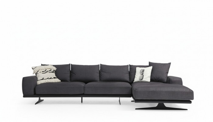 Eckcanapé L-Form Canapé Wunnzëmmer Gro Modern Stoff Canapéen Sëtzer Design