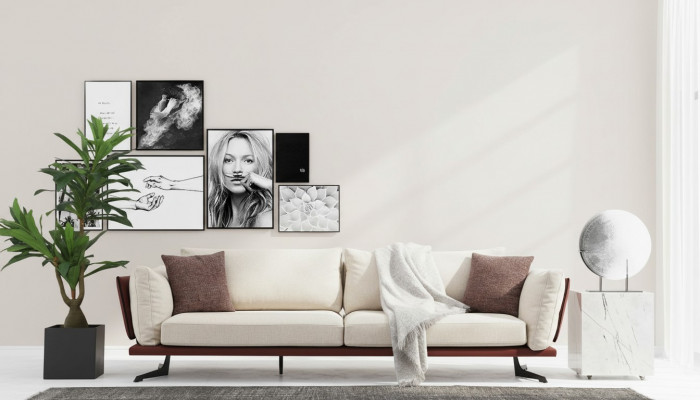 Däitschzëmmer Sofa 3 Sëtzer Stoff Beige Modernen Design Wunnzëmmer Luxus