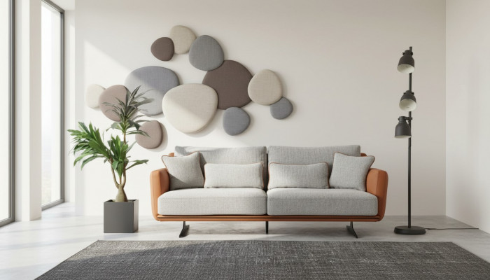 Dreemëtzeger Canapé 3 Sëtzer Stoff Orange Modernen Design Wunnzëmmer Gro