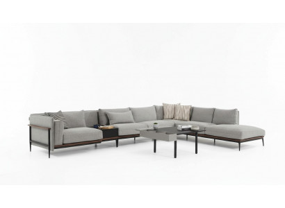 Eckcouch L-Form Couch Gro Modern Stoff Design Wunnzëmmer Polyester XXL
