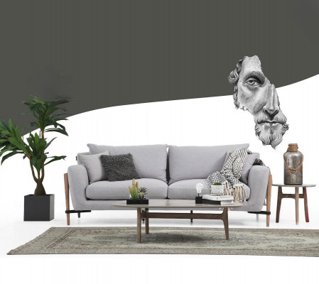 Zwee-Sëtz Sofa 2 Sëtzer Stoff Sofas Modern Design Wunnzëmmer Gro