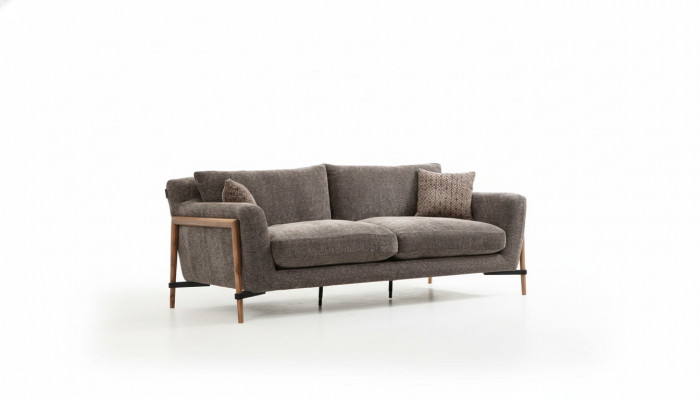 Dräisëtzer Sofa 3 Sëtzer Stoft Modern Sofaen Design Wunnzëmmer Gro