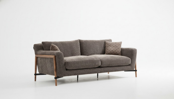 Zwee-Sëtz-Sofa 2 Sëtzer Stoff Sofas Modern Design Wunnzëmmer Gro