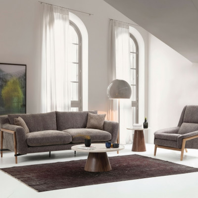 Sofas Sofagarnitur 4 Sëtzer Sëtz Viersëtzer Stoff Wunnzëmmer Gro