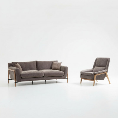 Sofas Sofagarnitur 4 Sëtzer Sëtz Viersëtzer Stoff Wunnzëmmer Gro