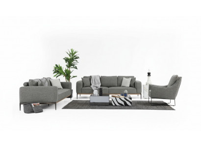 Komplett Canapé Garnitur Canapé Ensemble Canapé 321 Sëtz Stoff Set Gro