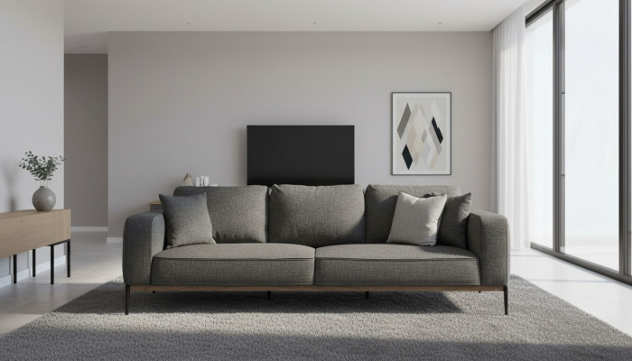 Zwéesëtzeger Canapé 2 Sëtzer Stoff Canapeë Modern Design Wunnzëmmer Gro
