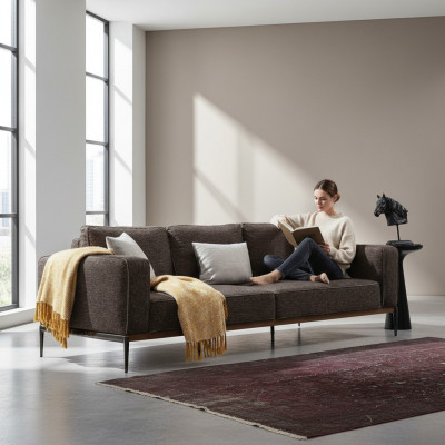 Viersëtzer Canapé 4 Sëtzer Stoff Canapëen Modernen Design Wunnzëmmer Gro