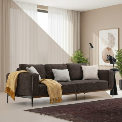 Viersëtzer Canapé 4 Sëtzer Stoff Canapëen Modernen Design Wunnzëmmer Gro