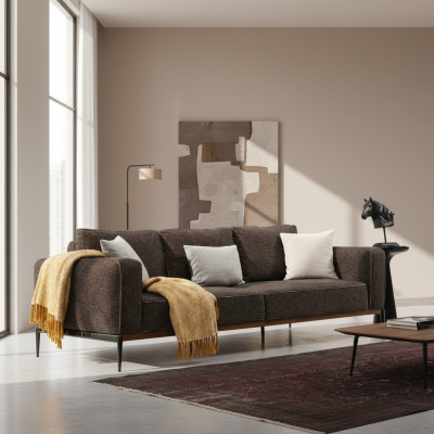 Dreisëtzer Sofa 3 Sëtzer Stoff Modern Sofas Design Wunnzëmmer Gro.