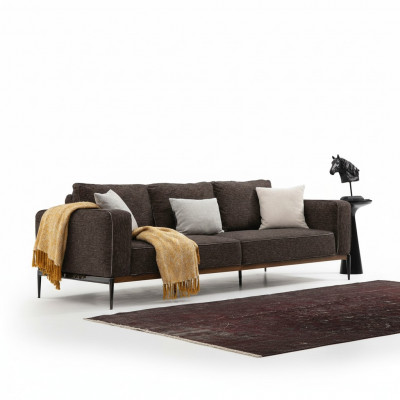 Dreisëtzer Sofa 3 Sëtzer Stoff Modern Sofas Design Wunnzëmmer Gro.