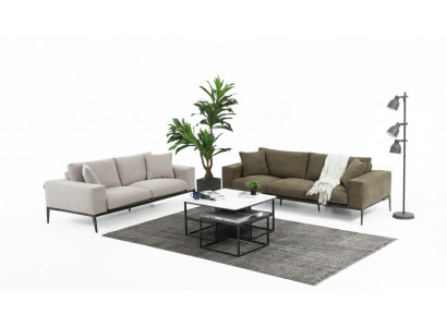 Canapé-Set 32-Sëtzer Sofa Set Grau Canapéeën Modern Grupp Set Neien