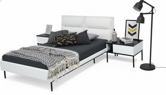 Nuetsdësch Nuetsschiefchen Holz Modern Dësch Wäiss Schlofkummer Design