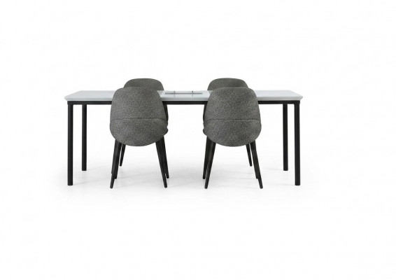 Grupp Iesszëmmer Iessdësch Still Dësch Holz Set 5tlg Gro Design Set