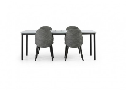 Grupp Iesszëmmer Iessdësch Still Dësch Holz Set 5tlg Gro Design Set
