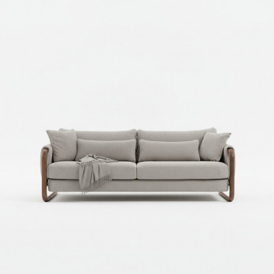 Sofa 4-Sëtzer Viersëtzer Modern Stoff Gro Sofas Design Wunnzëmmer Nei