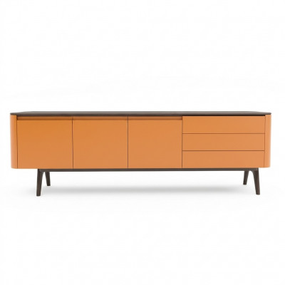 Sideboard Kommode Luxus Schief Schiefen Wunnzëmmer Holz Miwwelen Orange