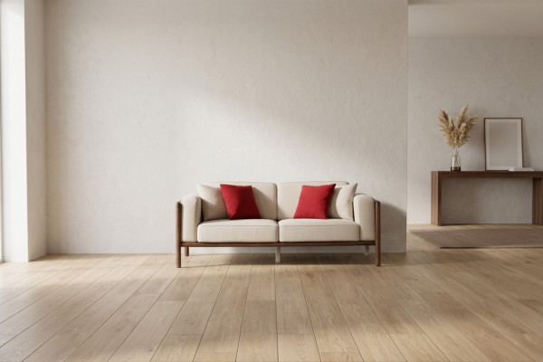 Sofa 2 Sëtz Zweisëtzer Modern Stoff Sofas Design Wunnzëmmer Nei Wäiss