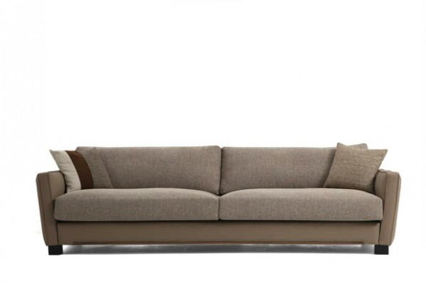 Sofa 3-Sëtzer Dräisëtzer Modern Stoff Beige Sofaen Design Wunnzëmmer