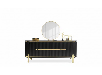Modern Sideboard Edelstolmöbel Anrichte Komoudi Schafz Black Nei