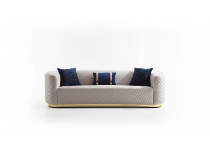 Beige Dréisëtzer Edelstolsmöbel Luxus Couche Sofas Design Wunnzëmmermöbel