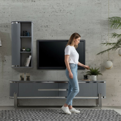 TV Stänter RTV Lowboard Regaler Sideboard Dësch Modern Gro Luxus Neit