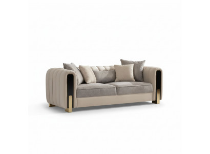 Wäissen Dreesëtzer Luxus Couch Modernen Edelstol Design Wunnzëmmermiwwele