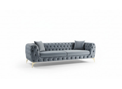 Modernt Chesterfield Drësëtz-Miwwel Edelstol Polyester Wunnzëmmermiwwel