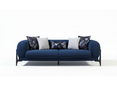 Bloen dräisiichtege Luxuscouch Modern Sofa Wunnzëmmerschmuek Edelstol