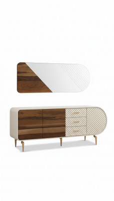Moderne Sideboard Kommoden Holzschaf Edelstolmiwwel Wäiss Luxus Miwwelen