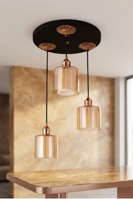 Léier Lüster Luuchtendëtt Deckenluucht Deckenlampe Luucht Modern Gold Nei