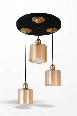 Léier Lüster Luuchtendëtt Deckenluucht Deckenlampe Luucht Modern Gold Nei