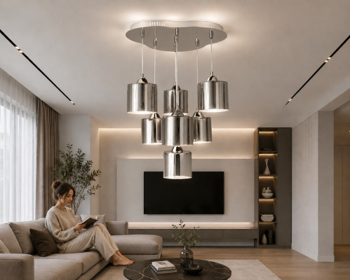 Lüster Kronluucht Wunnzëmmer Plafongluucht Deckenlampe Pronk-Kronluucht