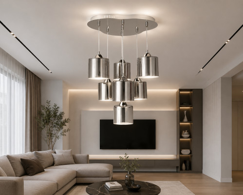 Lüster Kronluucht Wunnzëmmer Plafongluucht Deckenlampe Pronk-Kronluucht
