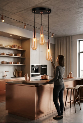 Lüster Luxus Kronleuchter Plafongluucht Plafonglamper Modern Gold Glas