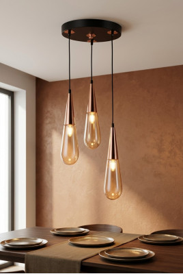 Lüster Luxus Kronleuchter Plafongluucht Plafonglamper Modern Gold Glas