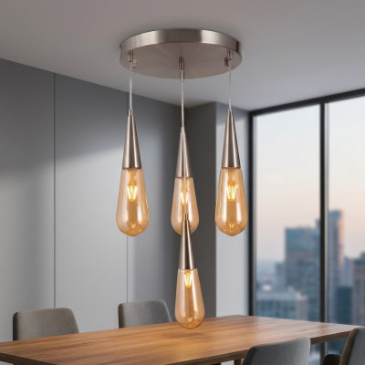 Krounliichter Plafongkrounlämp Plafongsliichter Plafongslämp Modern Beige