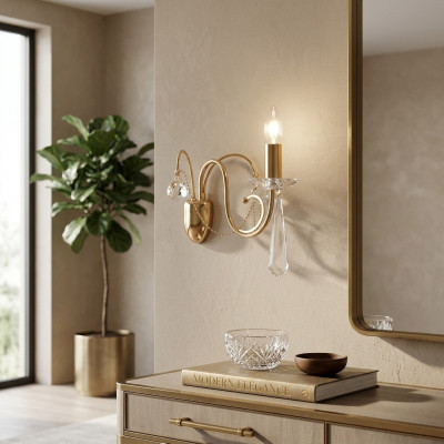 Lüster Luucht Wandluucht Wandlamp Kristallplafonghängler