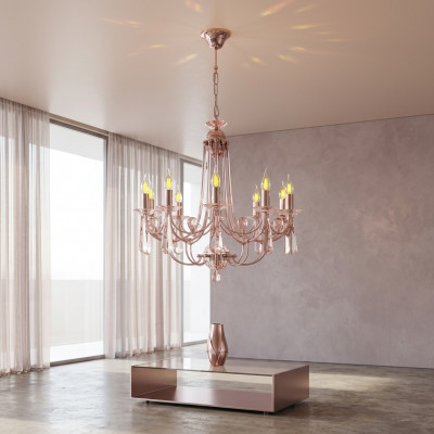 Luxus Kristall Lüster Plafongslampe Krëschtbeemchen Plafongsliichter Gold Modern