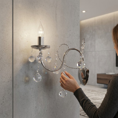 Wandlampe Hänkend Kroneluucht Wandlerouz Lüster Wand Luuchten Plafongsdekoratioun